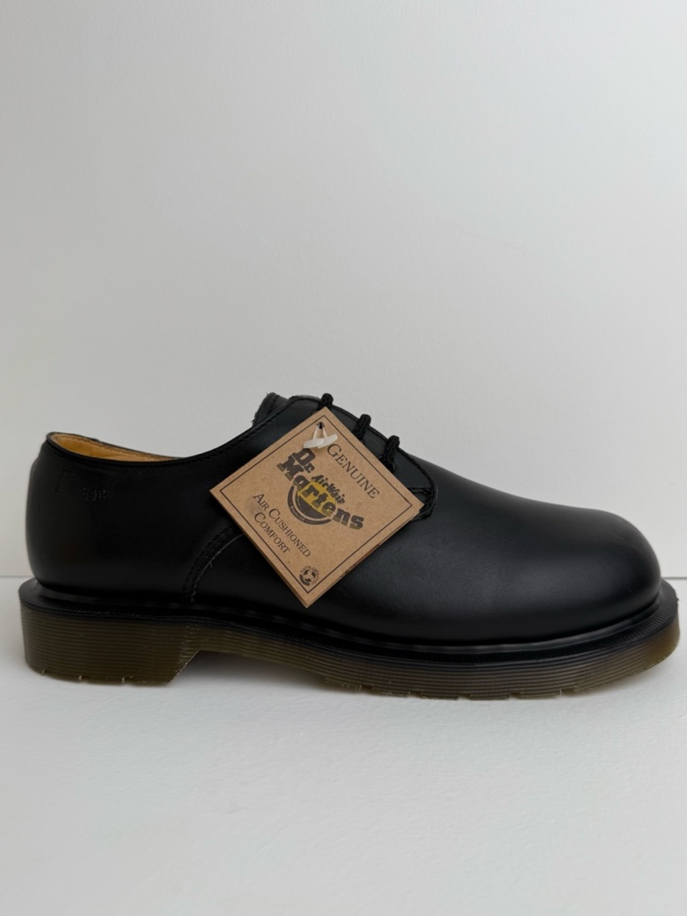 Vintage Dr. Martens England Black Greasy Leather Gibson Oxfords UK 8 - Picture 4 of 16